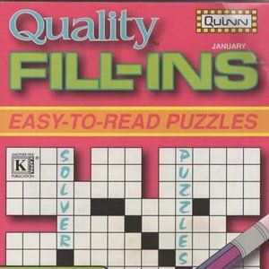 Puzzle Fill-Ins Quinn Easy To Read Vintage 2011 & Leaf Bookmark Never Used